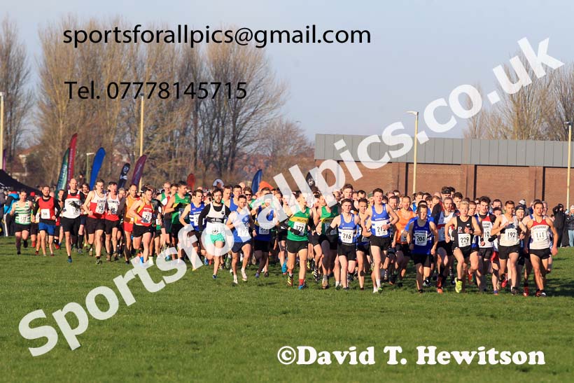 Senior mens 2022 North Eastern Cross Country Champs., Temple Park, South Shields.  Photo: David T. Hewitson/Sports for All Pics
